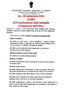 locandina con il programma dell'evento